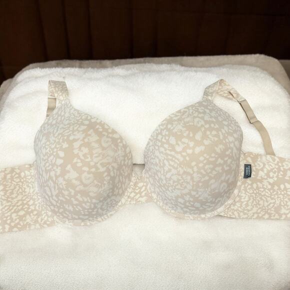 Vince Camuto Women's Peach Abstract Print Bra | Size 42C - Picture 1 of 9